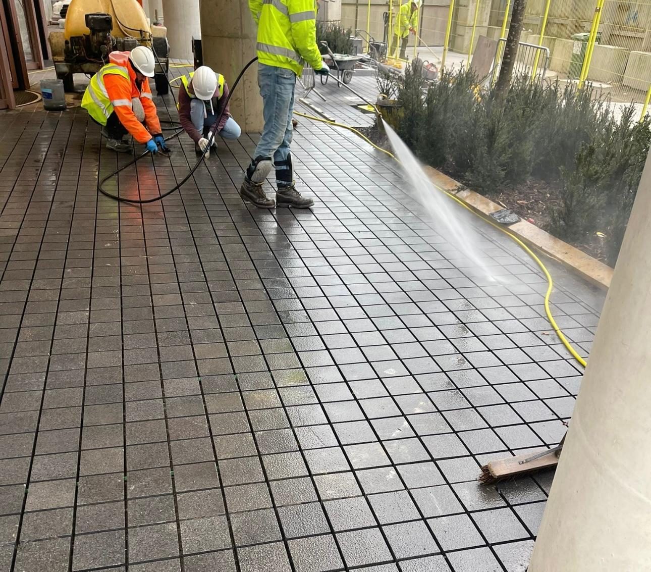 Imperial College granite paving