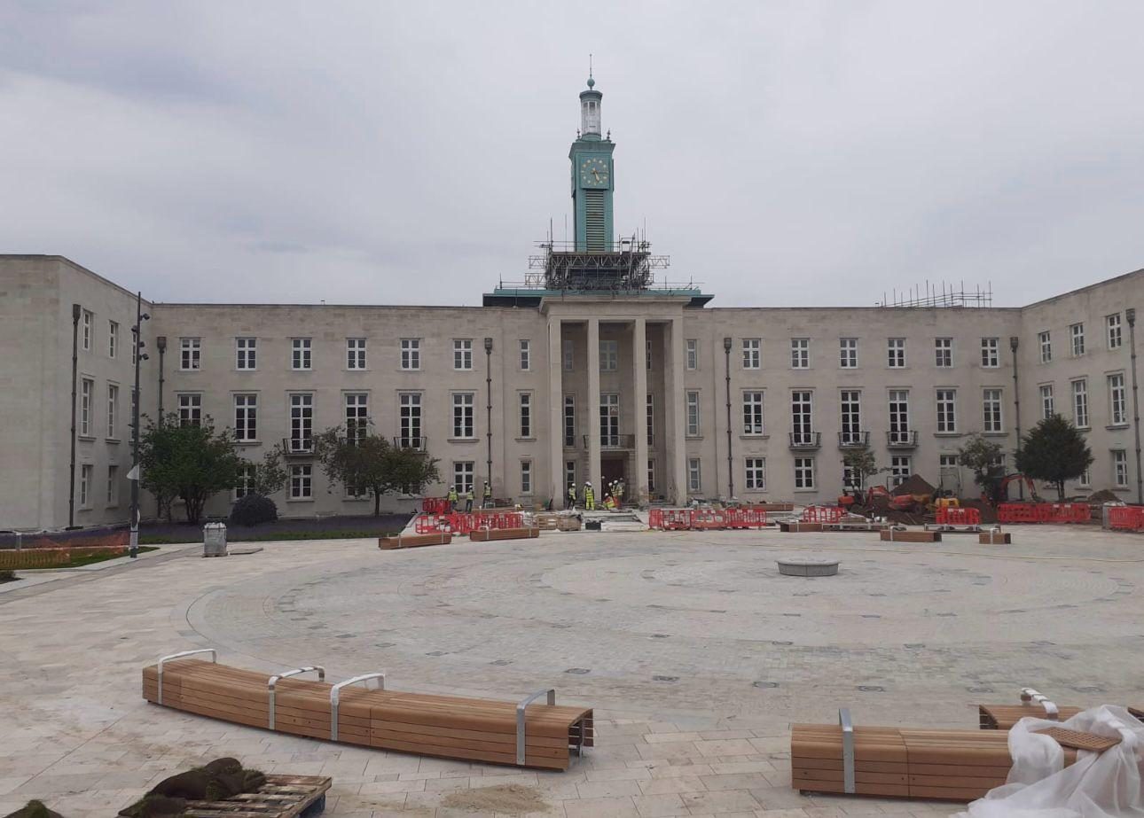 Waltham Forest Town Hall external works by Tonbane