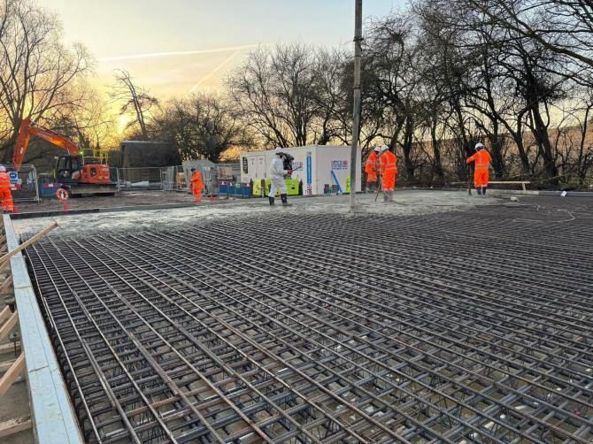 Formation level and slab edge ready for reinforcement